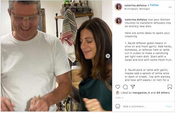 Caterina's Instagram carousel posts walks her followers how to make leftovers last throughout the week.